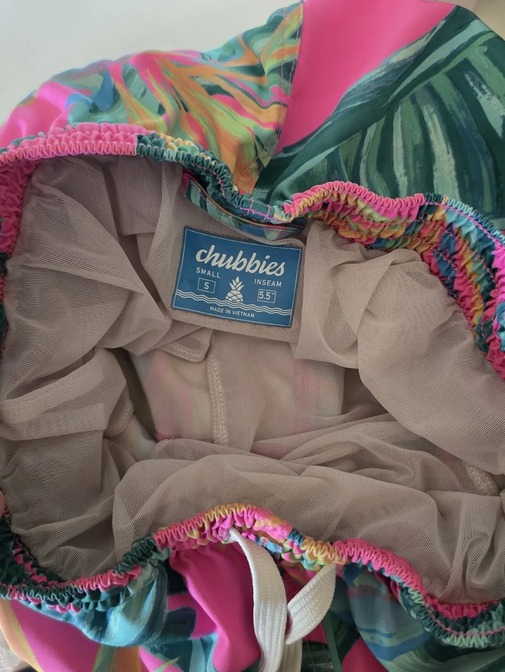 Chubbies Classic Swim Trunk Small Pink birds of paradise‎ 5.5